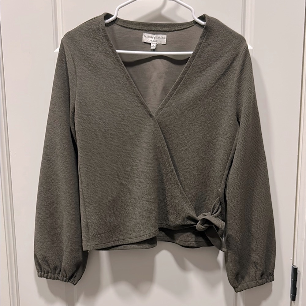 Madewell Olive Wrap Top